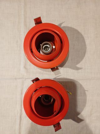 Coppia Applique Rosse da muro/soffitto