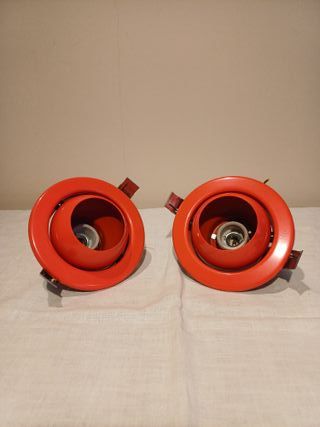 Coppia Applique Rosse da muro/soffitto