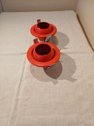 Coppia Applique Rosse da muro/soffitto