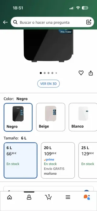 Nevera Cecotec 6L Bahamas Frío/Calor