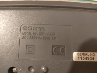 Radio Despertador Sony Dream Machine ICF-C273