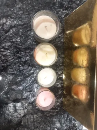 4 Velas Perfumadas de Cristal