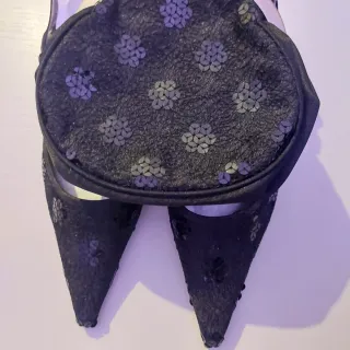 Conjunto bolso y tacones lentejuelas