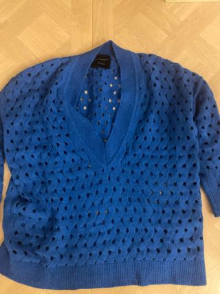 Jersey Massimo Dutti calado azul Talla S