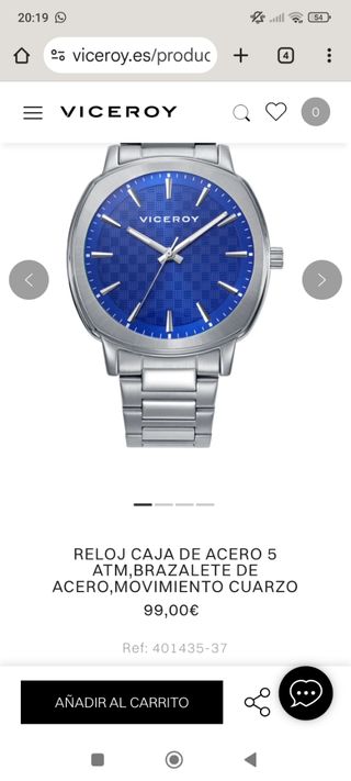 Reloj Viceroy 401435-37 Azul y Plateado.
