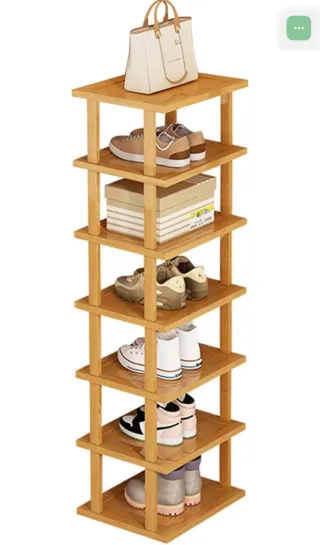 Zapatero Organizador Madera Vertical Marrón