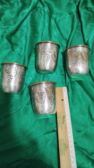 Set 4 Bicchieri Silver Plated Inalterabil