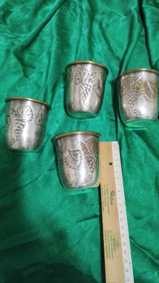 Set 4 Bicchieri Silver Plated Inalterabil