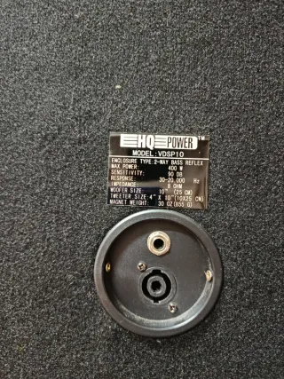 Altavoces HQ POWER VDSP10 2-Way Bass Reflex.