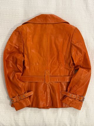 Cazadora Piel Vintage SWL Naranja T.40