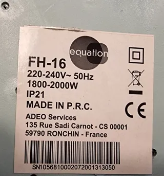 Calefactor eléctrico 2 velocidades