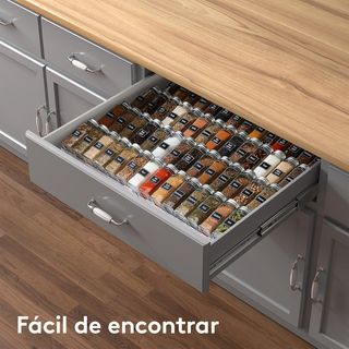 Supporto per barattoli di spezie Lifewit per cassetti