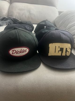 Lote 6 Gorras Negras: Adidas, Nike, Dickies, M&N