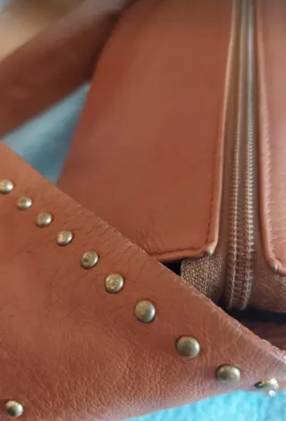 Bolso de piel Zeus camel