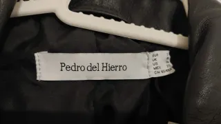 Cazadora Piel Negra Pedro del Hierro Talla S