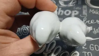 Coppia uccellini ceramica decorativi