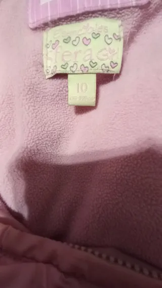 Abrigo acolchado niña rosa