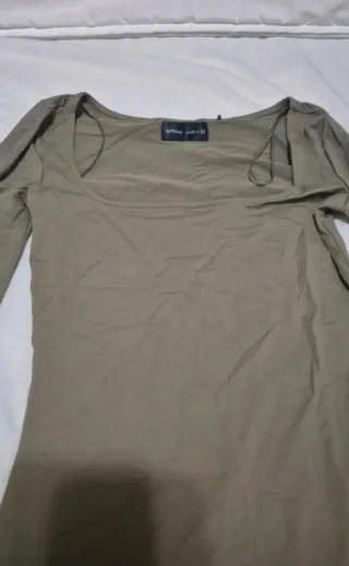 Vestido largo ajustado manga larga