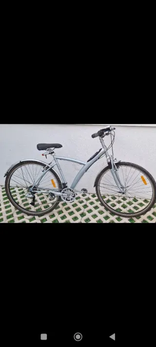 Bicicleta de paseo gris