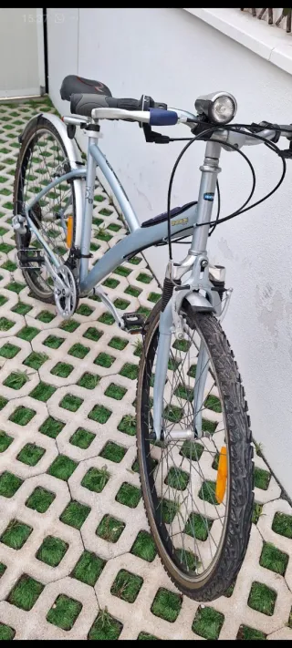 Bicicleta de paseo gris