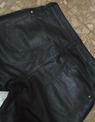 Pantalones cuero negros talla S