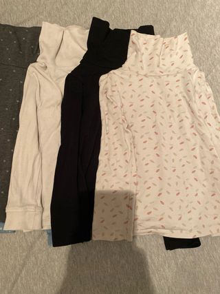 Lote 6 Camisetas Cuello Alto Niña 3-4 Años