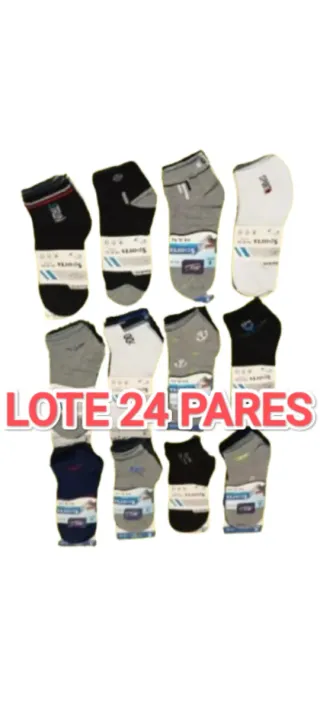 LOTE 24 PARES CALCETINES TOBILLEROS HOMBRE 40/46