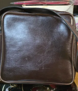 Maleta escolar vintage años 70 cartera