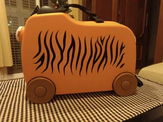 Maleta trolley infantil con ruedas diseño tigre