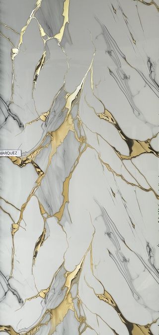 Placa PVC Decorativa Oro y Blanco