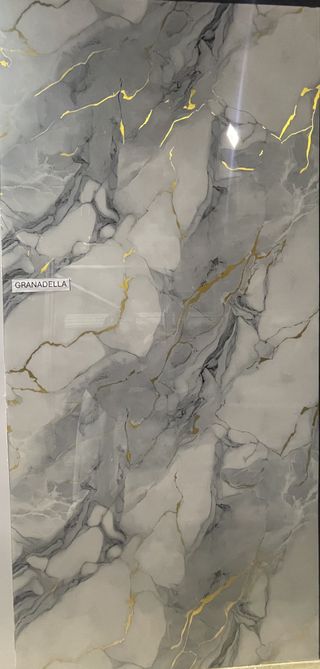 Placa PVC Decorativa Oro y Blanco