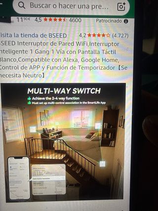 Interruptor de Pared WiFi Inteligente BSEED