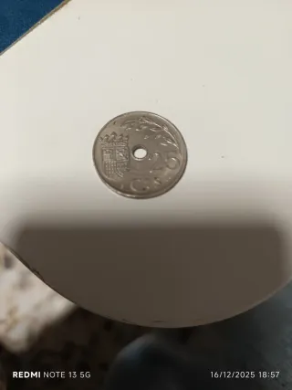 Moneda 25 céntimos 1937