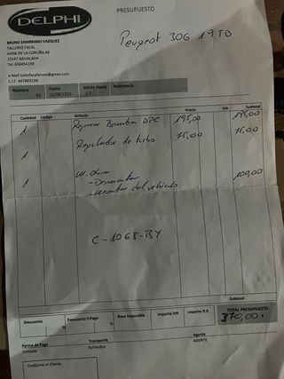 Bomba Inyectora Lucas 1.9TD Reparada