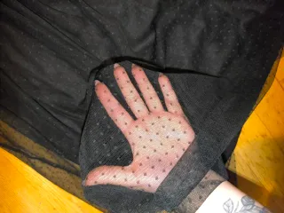 Falda larga tul negro