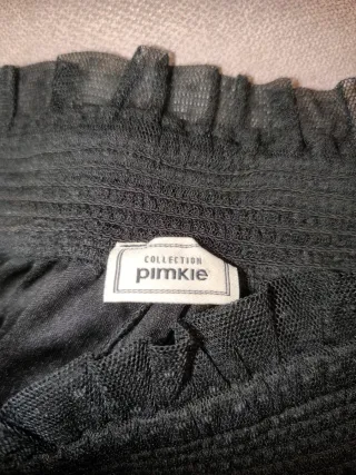 Falda larga tul negro