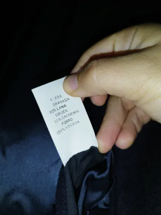 Abrigo Lana y Cachemira XXL Azul El corte inglés