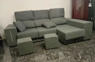 Sofá modular gris en L
