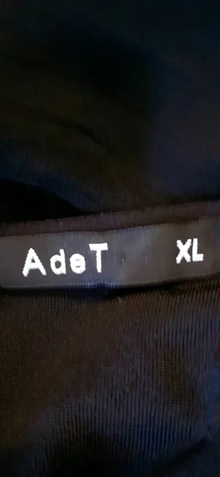 Vestido Lencero Metálico Oscuro Talla XL