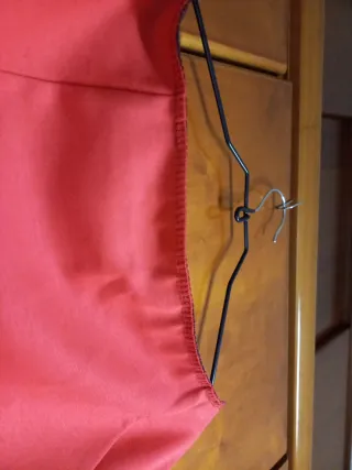 Falda de punto rosa/rojo