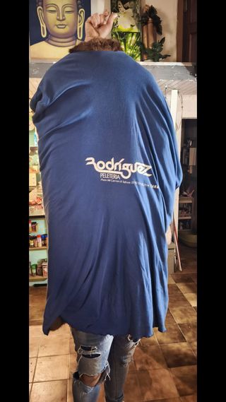 Abrigo largo de pelo marrón