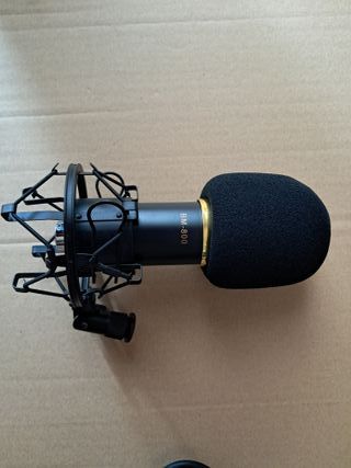 Micrófono Profesional Condenser Negro/Dorado