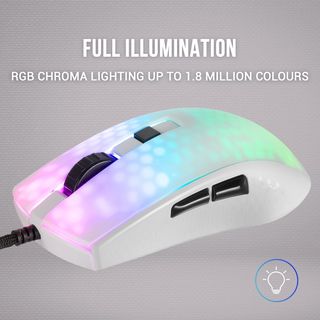 MOUSE MARS GAMING MMR TRANSLUCIDO WHITE OPTICO 128