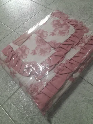 Lenzuola flanella rosa e bianco