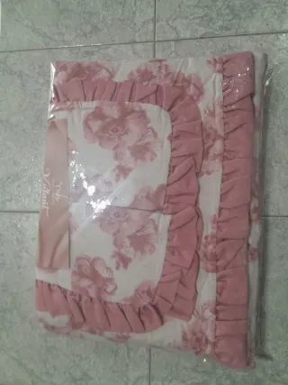 Lenzuola flanella rosa e bianco