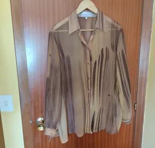 Blusa DANIEL marrón estampada