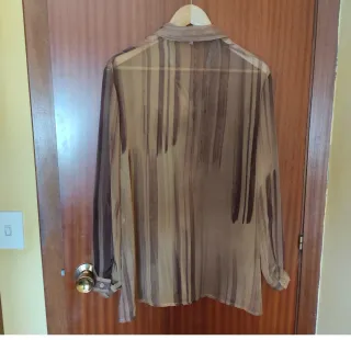 Blusa DANIEL marrón estampada