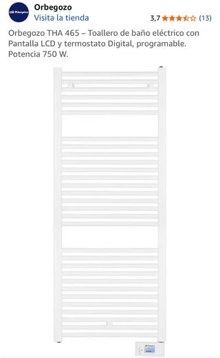 Orbegozo THA 465 Toallero Eléctrico Baño