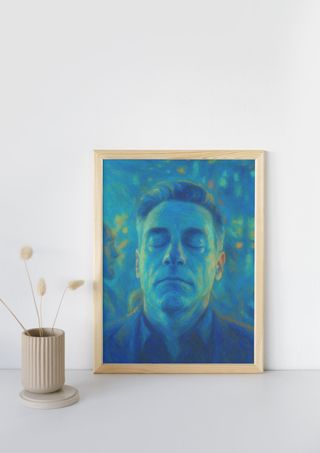 lamina decorativa "Hombre Sereno en el Club"