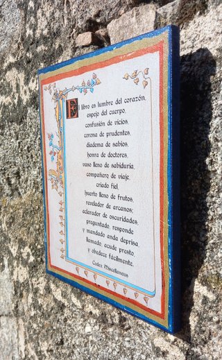 Quadro Poema sui libri